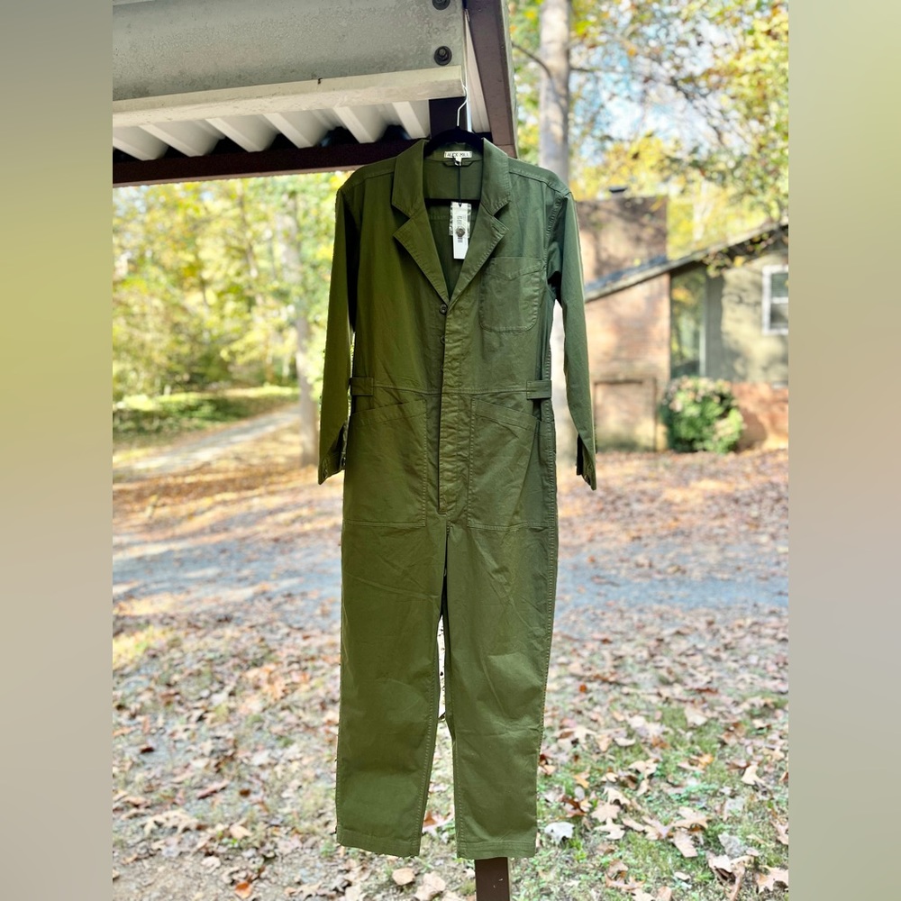 Brand New Alex Mill Standard Jumpsuit Army Green Size Small Fall Staple w// Tag